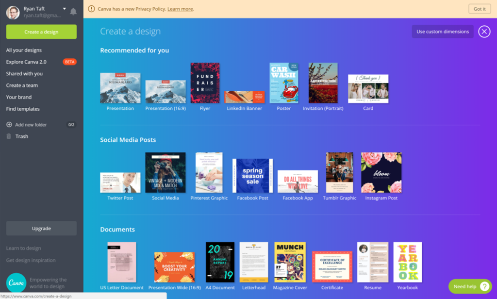 create marketing materials for free