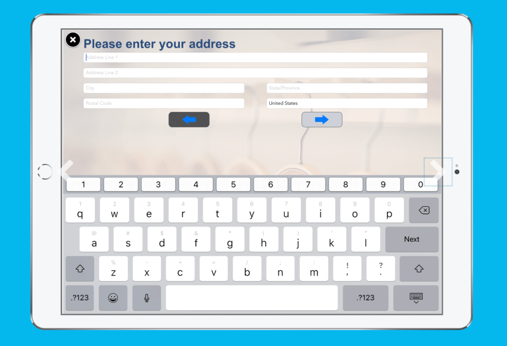 Collect customer address for business with iPad