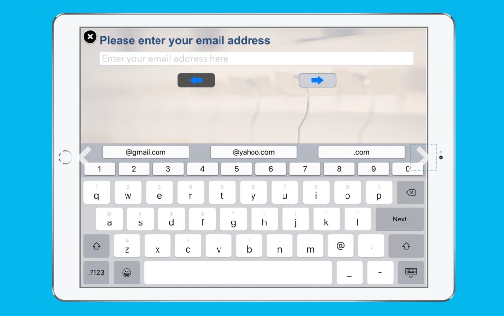 collect emails at trade show with iPad